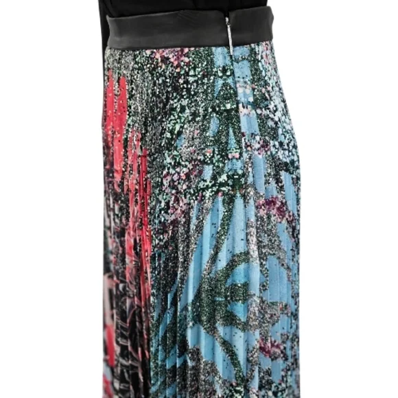 Christopher Kane “Mindscape” Pleated Midi Skirt – Size 6, Mutlicolor, NWT - Picture 8 of 13